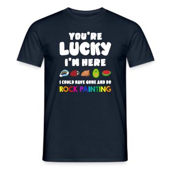 I Could Have Gone And Do Rock Painting - Men's T-Shirt - navy - Front - AI Model Male 178 light (178cm)