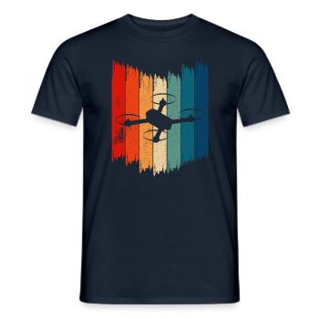 Retro Drones Vintage Drones - Men's T-Shirt - navy - Front - AI Model Male 178 light (178cm)