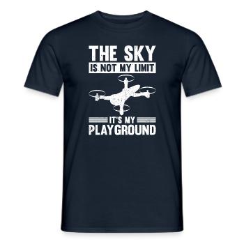 Drones The Sky Is Not My Limit - Men's T-Shirt - navy - Front - AI Model Male 178 light (178cm)