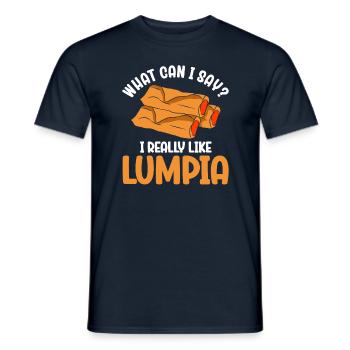 What Can I Say I Really Like Lumpia - Männer T-Shirt - Navy - Vorne - AI Model Male 178 light (178cm)