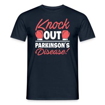 Kick Out Parkinson's Disease Parkinson's Awareness - Men's T-Shirt - navy - Front - AI Model Male 178 light (178cm)