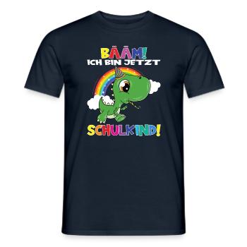 Bääm! Ich Bin Jetzt Schulkind Einschulung - Männer T-Shirt - Navy - Vorne - AI Model Male 178 light (178cm)