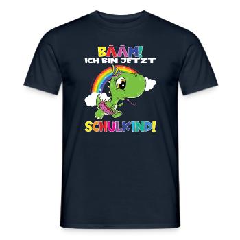 Bääm! Ich Bin Jetzt Schulkind Einschulung - Männer T-Shirt - Navy - Vorne - AI Model Male 178 light (178cm)
