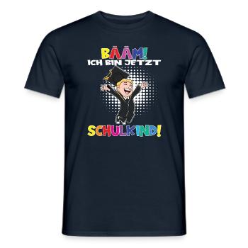 Bääm! Ich Bin Jetzt Schulkind Einschulung - Männer T-Shirt - Navy - Vorne - AI Model Male 178 light (178cm)