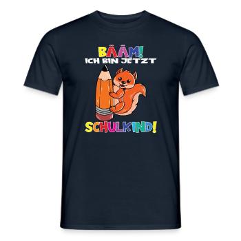 Bääm! Ich Bin Jetzt Schulkind Einschulung - Männer T-Shirt - Navy - Vorne - AI Model Male 178 light (178cm)