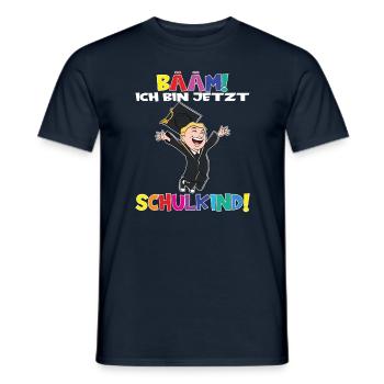 Bääm! Ich Bin Jetzt Schulkind Einschulung - Männer T-Shirt - Navy - Vorne - AI Model Male 178 light (178cm)