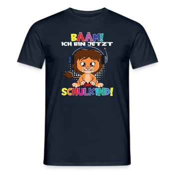 Bääm! Ich Bin Jetzt Schulkind Einschulung - Männer T-Shirt - Navy - Vorne - AI Model Male 178 light (178cm)
