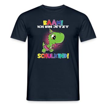 Bääm! Ich Bin Jetzt Schulkind Einschulung - Männer T-Shirt - Navy - Vorne - AI Model Male 178 light (178cm)