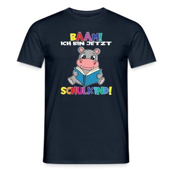 Bääm! Ich Bin Jetzt Schulkind Einschulung - Männer T-Shirt - Navy - Vorne - AI Model Male 178 light (178cm)