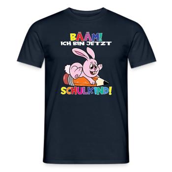 Bääm! Ich Bin Jetzt Schulkind Einschulung - Männer T-Shirt - Navy - Vorne - AI Model Male 178 light (178cm)
