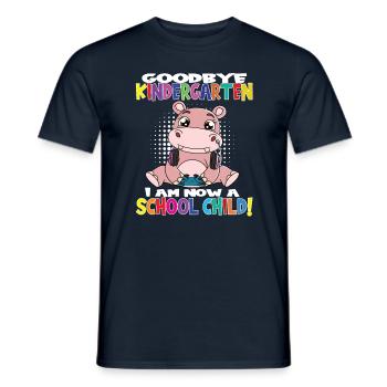 Au revoir la maternelle, je suis un écolier maintenant ! - T-shirt homme - marine - Devant - AI Model Male 178 light (178cm)
