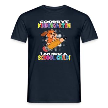 Au revoir la maternelle Je suis un écolier maintenant! - T-shirt homme - marine - Devant - AI Model Male 178 light (178cm)