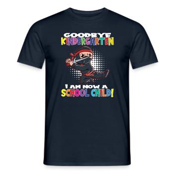 Au revoir la maternelle, je suis un écolier maintenant ! - T-shirt homme - marine - Devant - AI Model Male 178 light (178cm)