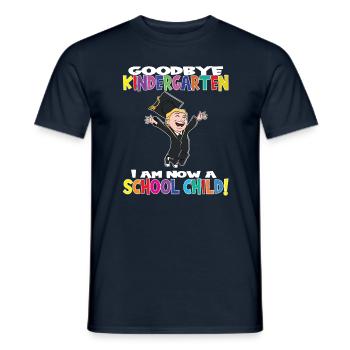 Au revoir la maternelle, je suis un écolier maintenant ! - T-shirt homme - marine - Devant - AI Model Male 178 light (178cm)