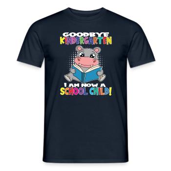 Au revoir la maternelle, je suis un écolier maintenant ! - T-shirt homme - marine - Devant - AI Model Male 178 light (178cm)