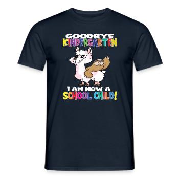 Au revoir la maternelle, je suis un écolier maintenant ! - T-shirt homme - marine - Devant - AI Model Male 178 light (178cm)