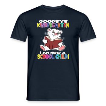 Au revoir la maternelle, je suis un écolier maintenant ! - T-shirt homme - marine - Devant - AI Model Male 178 light (178cm)