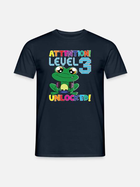 Level 3 Unlocked Gaming Geburtstag - Männer T-Shirt - Navy