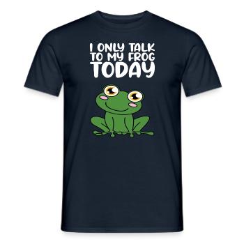 Je ne parle aujourd’hui qu’avec ma grenouille - T-shirt homme - marine - Devant - AI Model Male 178 light (178cm)