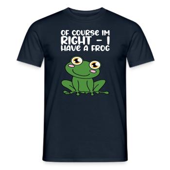 Bien sûr, j’ai raison, j’ai une grenouille - T-shirt homme - marine - Devant - AI Model Male 178 light (178cm)
