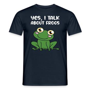 Oui, je parle de grenouilles - T-shirt homme - marine - Devant - AI Model Male 178 light (178cm)