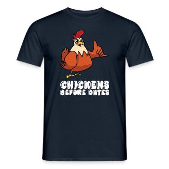 Poulets avant les dates - T-shirt homme - marine - Devant - AI Model Male 178 light (178cm)