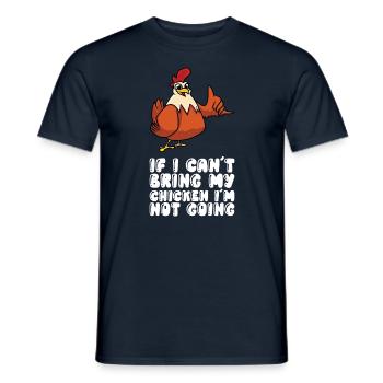 Si je ne peux pas apporter mon poulet, je n’y vais pas - T-shirt homme - marine - Devant - AI Model Male 178 light (178cm)