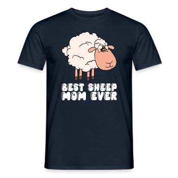Best Sheep Mother Ever - Men's T-Shirt - navy - Front - AI Model Male 178 light (178cm)