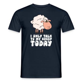I only talk to my sheep today - Men's T-Shirt - navy - Front - AI Model Male 178 light (178cm)