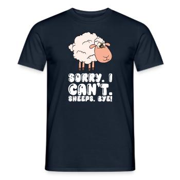 Sorry, I Can't Shear Bye - Men's T-Shirt - navy - Front - AI Model Male 178 light (178cm)