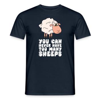 Man Kann Nie Zu Viele Schafe Haben - Männer T-Shirt - Navy - Vorne - AI Model Male 178 light (178cm)