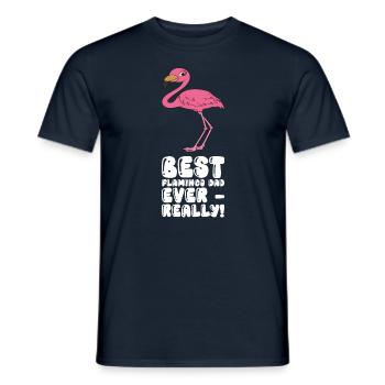 Drôles de graphismes flamants roses - T-shirt homme - marine - Devant - AI Model Male 178 light (178cm)