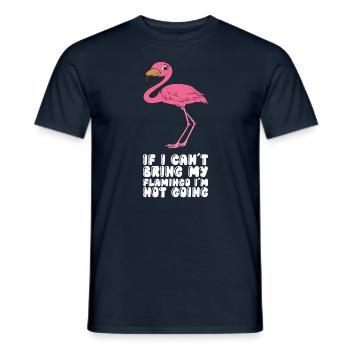 Drôles de graphismes flamants roses - T-shirt homme - marine - Devant - AI Model Male 178 light (178cm)