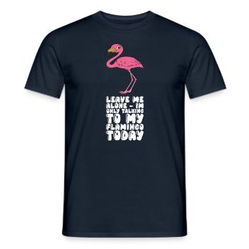 Funny flamingo graphics - Men's T-Shirt - navy - Front - AI Model Male 178 light (178cm)