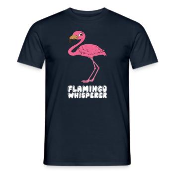 Funny flamingo graphics - Men's T-Shirt - navy - Front - AI Model Male 178 light (178cm)