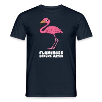 Drôles de graphismes flamants roses - T-shirt homme - marine - Devant - AI Model Male 178 light (178cm)