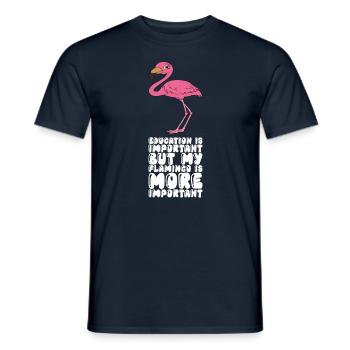 Drôles de graphismes flamants roses - T-shirt homme - marine - Devant - AI Model Male 178 light (178cm)