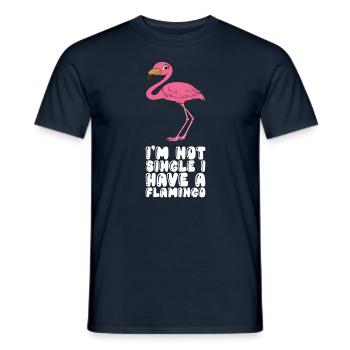 Drôles de graphismes flamants roses - T-shirt homme - marine - Devant - AI Model Male 178 light (178cm)