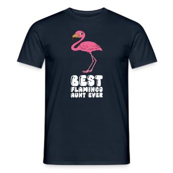Funny flamingo graphics - Men's T-Shirt - navy - Front - AI Model Male 178 light (178cm)