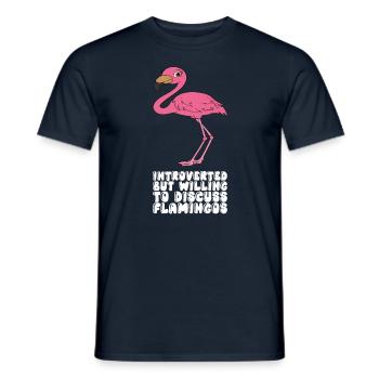 Funny flamingo graphics - Men's T-Shirt - navy - Front - AI Model Male 178 light (178cm)