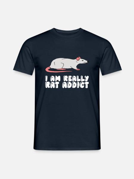 I'm really addicted to rats - Men's T-Shirt - navy