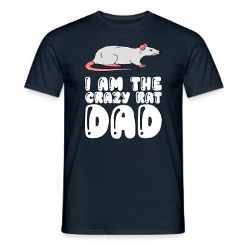 I Am The Crazy Rat Father - Men's T-Shirt - navy - Front - AI Model Male 178 light (178cm)