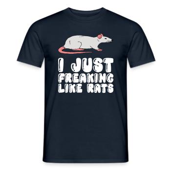 J’aime vraiment les rats - T-shirt homme - marine - Devant - AI Model Male 178 light (178cm)