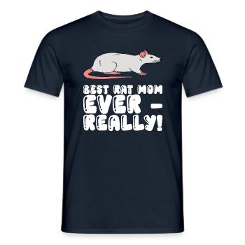 Best Rat Mother Ever Really - Men's T-Shirt - navy - Front - AI Model Male 178 light (178cm)