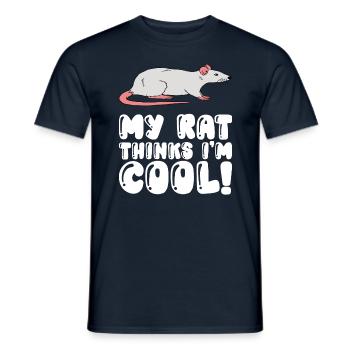 Mon rat pense que je suis cool - T-shirt homme - marine - Devant - AI Model Male 178 light (178cm)