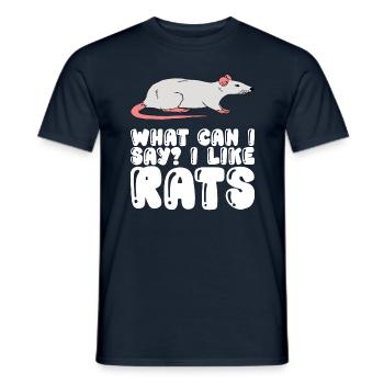 Was Soll Ich Sagen, Ich Mag Ratten - Männer T-Shirt - Navy - Vorne - AI Model Male 178 light (178cm)