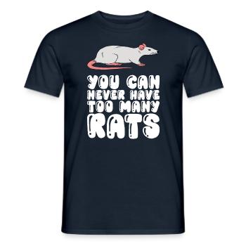 Man Kann Nie Zu Viele Ratten Haben - Männer T-Shirt - Navy - Vorne - AI Model Male 178 light (178cm)
