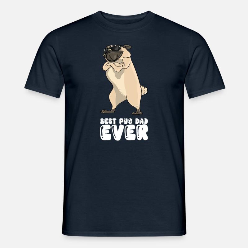 Best Pug Dad Ever - Männer T-Shirt - Navy