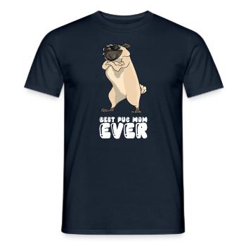 Best Pug Mom Ever - Men's T-Shirt - navy - Front - AI Model Male 178 light (178cm)