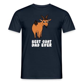Best goat father ever - Men's T-Shirt - navy - Front - AI Model Male 178 light (178cm)